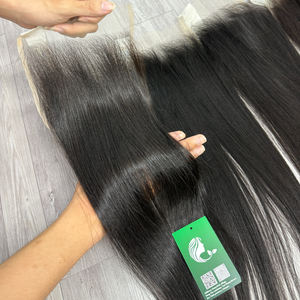 8 - 32 pouces de haute qualité cheveux bruts vietnamiens dentelle frontale perruque texture droite HD dentelle pour les femmes noires non traitées avec la taille du bonnet - Product Image 2