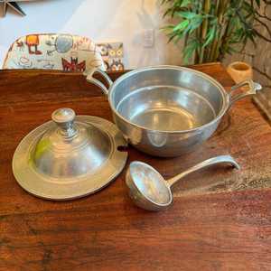 Soupière moderne en acier inoxydable avec couvercle pour buffet et table à manger - Product Image 3