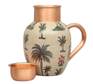 Chevron Palms <b>Copper</b> <b>Jug</b> - Product Image 2