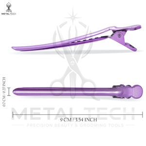 Lot de 10 pinces à cheveux pour le sectionnement et le coiffage, pinces à cheveux en métal au design unique, ensembles de pinces à cheveux de couleur violette - Product Image 4