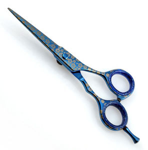 Ciseaux de coiffure pour droitiers Premium KAAMIR INSTRUMENTS, en acier inoxydable, à bords tranchants, pour salons, 32 dents - Product Image 1