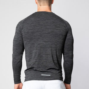 Camiseta de Hombre de Alta Calidad, de Algodón y Elastano, de Color Sólido, Elástica, Cómoda, Informal y a la Moda - Product Image 2