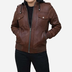 Women's <b>Leather</b> <b>Jacket</b> 2026 Winter Zipper <b>Long</b> Sleeve Women's <b>Leather</b> <b>Jacket</b> - Product Image 3