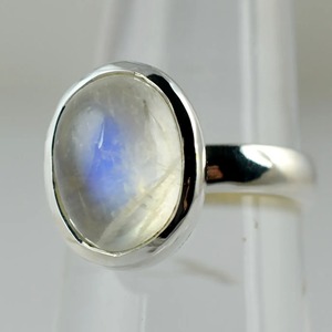 Rainbow Moonstone <b>Ring</b> 925 Sterling <b>Silver</b> Handmade <b>Statement</b> Promise <b>Ring</b> for Women Boho Oval June Birthstone Jewelry - Product Image 2