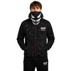 Vente en gros – Sweat à capuche zippé surdimensionné 100 % coton pour homme, motif araignée, personnalisable, imprimé, motif uni, respirant, pour la saison hivernale - Product Image 5