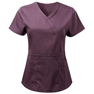 Tenues d'infirmière professionnelles personnalisées pour femmes, confortables, avec boucle, en satin, uniformes d'hôpital, ensembles de blouses d'infirmière tricotées - Product Image 3