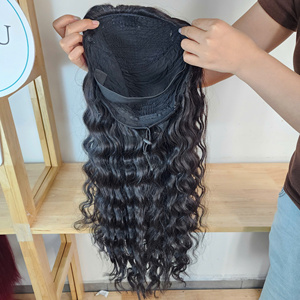 Unprocessed Deep Wavy <b>Half</b> <b>Wig</b> Vietnamese Raw Hair Vendors Super Double Drawn Hot Sale 8 inches - 40inches - Product Image 6