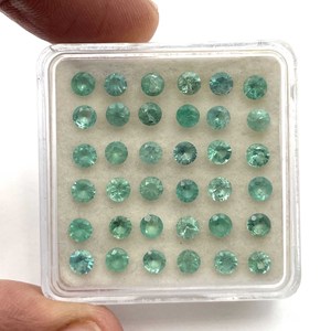 พลอยมรกตธรรมชาติจากแซมเบีย ทรงกลม สีเขียวมรกต ขนาด 1-4 มม. ได้รับการรับรองจาก IGI สำหรับทำเครื่องประดับ - Product Image 6