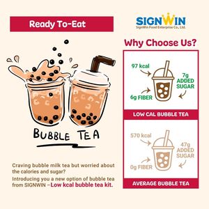 Signwin-ไฟเบอร์เครื่องดื่มชาฟองแคลอรี่ต่ำผสม97กิโลแคลอรีกับ7กรัมเพิ่มน้ำตาลเครื่องดื่มเพื่อสุขภาพมังสวิรัติ - Product Image 3