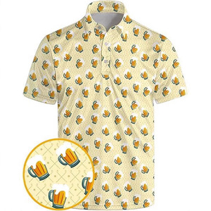 Camisetas de Golf con Logotipo Personalizado de Alta Calidad, Camisetas Polo con Botones y Estampado Personalizado de Poliéster y Spandex de Alta Elasticidad - Product Image 1