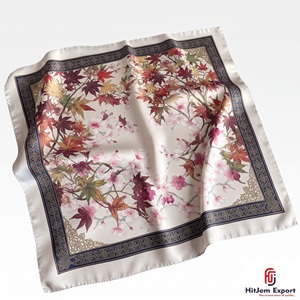 Foulard carré pour femme, doux, léger, élégant, accessoires de mode, approvisionnement en gros, faible MOQ, fabricant et fournisseur OEM ODM personnalisé - Product Image 4
