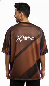 T-shirt décontracté pour homme, coupe régulière, en polyester/coton, sublimation, style streetwear premium, respirant et à séchage rapide - Product Image 4