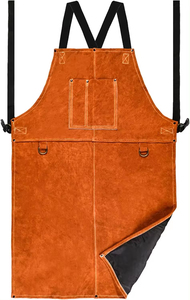 Top Quality Leather Welding Work <b>Apron</b> Heat & Flame Resistant Safety Working Suit Heavy Duty Bib <b>BBQ</b> <b>Apron</b> For Welder - Product Image 2