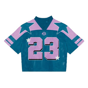 Jersey de Fútbol Americano de Malla Sublimada Personalizada para Mujer, Cuello en V, Transpirable, Uniformes de Equipo, Ropa Deportiva de Marca Privada al por Mayor, Tendencia 2026 - Product Image 5