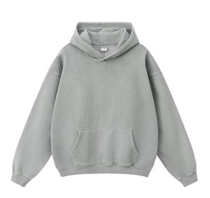 Heavyweight Washed <b>Box</b> Fit Hoodie 400 GSM Cotton Oversized Pullover <b>Drop</b> Shoulder Hoodies Custom Logo Streetwear Private Label - Product Image 1