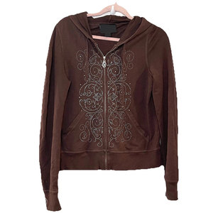 Sudaderas con Pedrería de Manga Larga con Logotipo Personalizado al por Mayor, Sudaderas con Pedrería de Moda en Color Sólido - Product Image 1