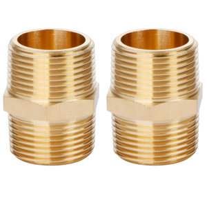 Raccord hexagonal en laiton - 3/4" x 3/4" NPT, adaptateur de raccord de tuyauterie mâle, pièces de plomberie, raccord PPR, raccord CPVC et composant métallique sur mesure - Product Image 3