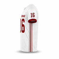 Jersey Sepak Bola Amerika Kustom V-Neck Lengan Pendek Pakaian Olahraga Hijau Dewasa Kaos Penyerap Keringat Cepat Kering Ramah Lingkungan