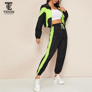<b>Women</b> <b>Windbreaker</b> Tracksuit Lightweight Training Set Breathable Fabric Jacket and Pants Comfortable Fit Wear - Product Image 3