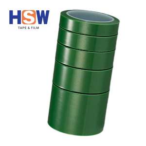 Cinta adhesiva de silicona resistente al calor verde de alta temperatura de un solo lado PET para componentes electrónicos - Product Image 1
