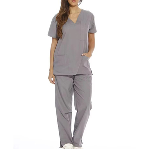 Wholesale 100% Cotton Breathable Best Quality Female Nursing Uniform <b>Sets</b> Medical Scrub Hospital Uniforms for Nurses and <b>Doctors</b> - Product Image 1