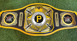 Ceinture de champion des Pirates de Pittsburgh, taille adulte, modèle Legacy, en alliage de zinc de qualité supérieure, 2 mm/4 mm, taille haute - Product Image 2