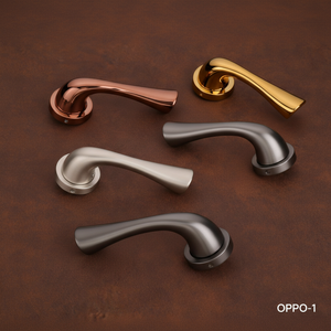 Modern Zinc Alloy Furniture Lever Handle OPPO-1 Durable Cabinet <b>Door</b> Hardware in Rose Gold Silver Gold <b>Black</b> Finish - Product Image 4