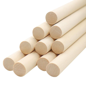 Tiges en bois de tilleul rondes polies, bâtons en bois naturel pour l'artisanat DIY et la décoration intérieure - Product Image 1
