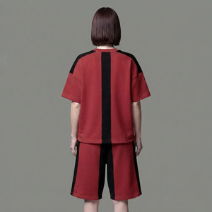 Ensemble 2 pièces haut et short en coton 100 % pour femme, collection hiver, qualité supérieure, couleur unie, vente chaude - Product Image 4