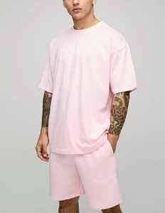 Hot Sale Men Summer T Shirt and Shorts <b>Set</b> Breathable Casual Outdoor Wear Matching Outfit OEM Manufacturer - Product Image 3