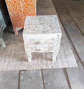 Meubles de salon artisanaux naturels, meubles en nacre, table de chevet en nacre, taille personnalisée, décoratifs - Product Image 6