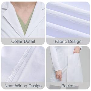 Bata de Laboratorio Azul Claro para Hombre, Tejida en Algodón y Poliéster, Uniforme de Hospital, Manga Larga, Bata Médica para Doctores - Product Image 6