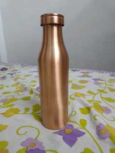 Copper Eco-Friendly Classic <b>Water</b> <b>Bottle</b> with Lid Seamless Leak Proof Drinkware for Travel Yoga <b>Gym</b> Office Use - Product Image 3