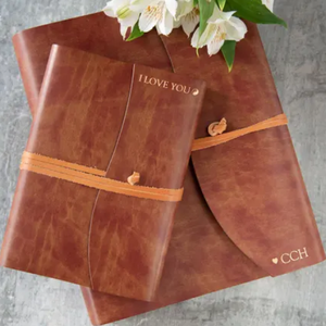 Cuaderno Romano A5 Personalizado de Cuero Reciclado Color Castaño, Diario Personalizado con Correa y Cierre para Oficina, Estudiantes y Viajes - Product Image 6