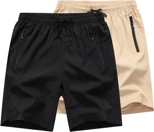 Custom Logo <b>Mens</b> Woolen Solid <b>Jogging</b> <b>Shorts</b> Summer Mid Elastic Waist Breathable Waterproof Pockets Casual Eco Friendly - Product Image 2