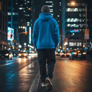 Sudaderas con Capucha de Estilo Urbano Contemporáneo para Hombre, Diseño Casual Moderno, 100% Poliéster, Transpirable y Ecológico - Product Image 5