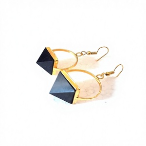 Wholesale Eco-Friendly Handmade Natural Black <b>Crystal</b> Stud Earrings <b>Set</b> Gemstone Jewelry for Valentine's Day Home Decor Love - Product Image 1