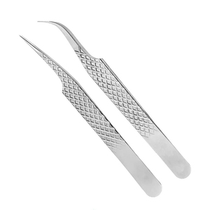 Pince à épiler professionnelle en acier inoxydable pour extensions de cils, outil d'isolation de précision avec fonction anti-magnétique - Product Image 6