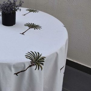 Nappe Ronde de Qualité Supérieure à Motif Palmier Méditerranéen pour la Maison – Prix le Plus Bas - Product Image 6