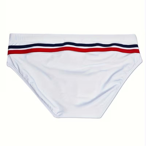 Shorts de bain décontractés 100% polyester, couleur blanche, noir, rouge, anti-UV, séchage rapide, coupe compressive, écologiques, respirants - Product Image 2
