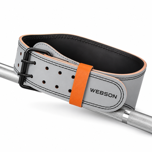 Ceinture de musculation Webson en cuir 10 mm, réglable, antidérapante, pliable, soutien lombaire, entraînement de force, unisexe, fermeture à boucle - Product Image 4