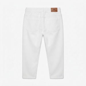 Pantalones Vaqueros de Mezclilla de Algodón Blancos para Hombre, Corte Recto, Estilo Casual de Verano, Transpirables y Ligeros - Product Image 2
