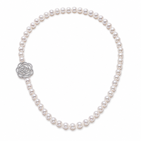 Collier en perles CZ, bijoux floraux en perles, bijoux personnalisés pour boutique de cadeaux