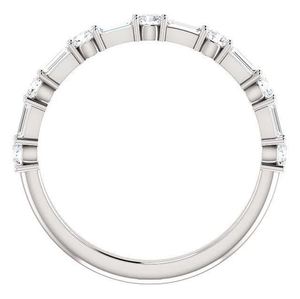 Anillo de Compromiso y Boda Alternativo de Moissanita, Corte Baguette, Plata de Ley 925, Anillo de Aniversario Nupcial, Regalo para Ella - Product Image 3