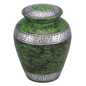 Urnas funerarias de aluminio para adultos con acabado de mármol azul, urna metálica para cenizas humanas, urnas conmemorativas para cremación. - Product Image 5