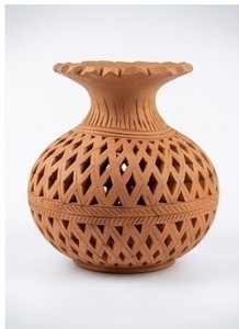 Maceta Cilíndrica de Terracota Estilo Marroquí Vintage, Ecológica, para Decoración del Hogar - Product Image 3