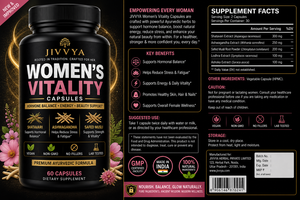 Cápsulas de Vitalidad para Mujeres Jivvya, 60 Cápsulas Vegetales, Shilajit, Alivio del Estrés, Refuerzo del Sistema Inmunitario, Suplemento Dietético Antioxidante - Product Image 4