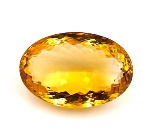 Superbe Pierre Précieuse Naturelle Citrine de Qualité Supérieure, Coupe Ovale, Jaune, Facettée, Effet de Couleur, ORGANIC GEMS NT-3 - Product Image 1