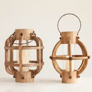 Exclusiva Linterna de Madera para Velas Diseñada para Espacios Acogedores con Brillo Sutil y Sofisticación Natural - Product Image 4