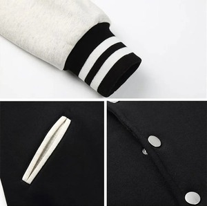 High Quality <b>Men</b> Varsity Jacket Button Closure Wool Made Plus Size Casual Wear Lettermen Jacket - Product Image 3